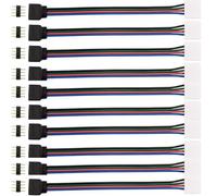 10pcs LED striscia di luce connettore del cavo di estensione per 4pin 8mm striscia a controller Jumper per RGB LED Ribbon Adapter Cable