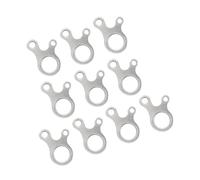 10Pcs Lega di Alluminio Corda Fibbia Campeggio Tendicavo Tenditori 3 Foro Guyline Cord Regolatore Strumento Annodamento Strumento Tenda Accessori Resistenza Regolatore Fibbia Annodare Strumento