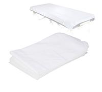 10Pcs Lenzuolo monouso impermeabile non tessuto 175 x 75cm per salone di bellezza, massaggi, tatuaggio, hotel, copri materasso, uso quotidiano per persona e animale domestico (Bianco)