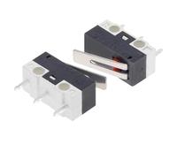 10PCS Limit Switch Momentary Push Button Switch 1A 125V AC Mouse Switch 3Pins Long Handle Roller Lever Arm SPDT JL003/012(With handle)