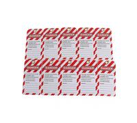10PCS Lockout Tag Danger Do Not Operate Safety Warning Front / Back Label PVC for Equipment
