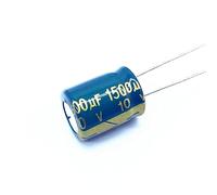 10pcs/lot 10v 1500UF Impedance high frequency aluminum electrolytic capacitor size 10X13