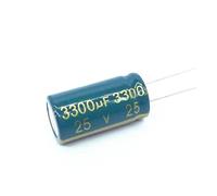 10pcs/lot 25V 3300UF Low high frequency aluminum electrolytic capacitor size 13 * 25 3300UF25V 20%