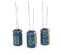 10pcs/lot 25V 470UF Low ESR/Impedance high frequency aluminum electrolytic capacitor size 8 * 12 470UF25V 20% AUOQKQUT
