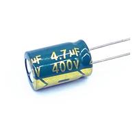 10pcs/lot 400v 4.7UF high frequency low impedance 400V 4.7UF aluminum electrolytic capacitor size 8 * 12 20% NWPNLXEA(One Size)