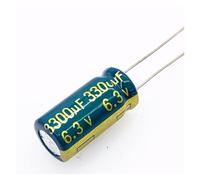 10pcs/lot 6.3v 3300uf 10 * 20 High-frequency Low-impedance Aluminum Electrolytic Capacitor 3300uf 6.3v 20% EKFBQBGW