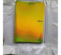 10Pcs / lot Carta per etichette autoadesiva in PET lucido A4 Carta da parati in vinile color argento color argento Mestieri di carta per stampa laser, ORO