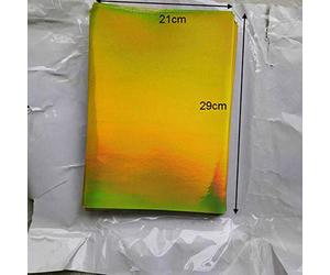 10Pcs / lot Carta per etichette autoadesiva in PET lucido A4 Carta da parati in vinile color argento color argento Mestieri di carta per stampa laser, ORO