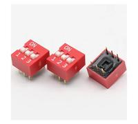 10PCS/Lot DIP Switch 3 Way 2.54mm Toggle Switch Red Snap Switch