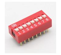 10PCS/Lot DIP Switch 8 Way 2.54mm Toggle Switch Red Snap Switch