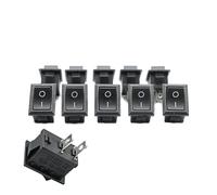 10pcs/lot G130 10 * 15mm SPST 2PIN ON/Off Boat Rocker Switch 6A/250V for Auto Car Dash Dashboard Truck RV ATV Home Model KCD1(10pcs)