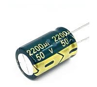 10pcs/lot P35 high frequency low impedance 50V 2200UF aluminum electrolytic capacitor size 16 * 25 2200UF 50V 50V2200uf 20% RUAJOGYNVM