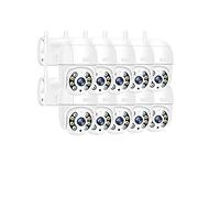 10PCS / LOT PTZ 4K 5M 3MP 1080P WiFi IP Camera Rilevazione Umana Esterna Telecamere For Visione Notturna A Colori Audio Bidirezionale Sicurezza Domestica Facile Da Installare(10 x 2MP x Adapter)