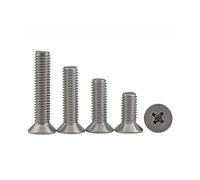 10pcs M1 1.2 .4 .6 M2 Lunghezza 3-50mm Vite a testa svasata A2 Bulloni piatti Phillips in acciaio(M1.6x6)