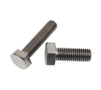 10pcs M10 Pure Titanium External Hex Head Screws - Bright Titanium Alloy Flat Head Bolts(M10x60)