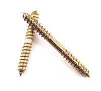 10Pcs M10x80 Doppia Testa Autofilettante Filettatura Viti per Tavolo Da Pranzo Sedie Mobili Fissaggio Tassello Connettore Legno