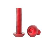 10pcs M2.5/M3/M4/M5/M6 Viti macchina con testa bottone a bocca esagonale interna in lega di alluminio colorata, M6x20mm