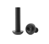10pcs M2.5/M3/M4/M5/M6 Viti macchina con testa bottone a bocca esagonale interna in lega di alluminio colorata, M4x16mm