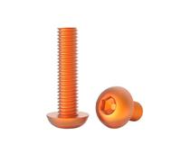 10pcs M2.5/M3/M4/M5/M6 Viti macchina con testa bottone a bocca esagonale interna in lega di alluminio colorata, M3x5mm