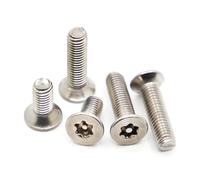 10pcs M2 M2.5 M3 M4 M5 M6 304 Stainless Steel Six Lobe Flat Countersunk Head Bolt with Pin Tamper Proof Anti Theft Security Screw(16mm,M4 20pcs)
