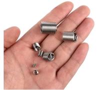 10pcs M3-M12 kit di inserti per la riparazione di filetti in acciaio inossidabile argento blocco durezza hardware accessorio per utensili a mano-M12x1.75x2D