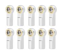10pcs M3 M3 19mm Link Link Tie Rod Rod End Ball Compatibile con 1 a 10 modelli di corse crawler per auto RC come D110 CC01 e simili(Silver)