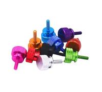 10PCS M3 M4 * 6/8/10/12/16/20 Passo Colorato In Alluminio Testa Zigrinata Case Del Computer Vite stringere A Mano Viti Ad Alette(Orange,M4x10 10PCS)