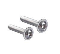 10pcs M3/M4/M5/M6 acciaio inossidabile 304 viti meccaniche con testa a piatto e fessura esagonale interna con rondella a collare, M3x6mm