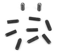 10pcs M4 Pressori a molla parti di fissaggio viti filettati con molla a sfera Set con esagono incassato a molla stantuffo a molla in acciaio al carbonio(M4*12)