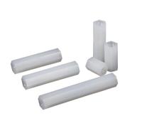 10PCS M5 M6 Nylon Bianco Post Doppio Passaggio Isolamento Esagonale In Plastica Supporto PC Board Spaziatura Stud(35mm,M5-10Pcs)