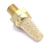 10pcs M5x0.8 Metric Male Brass Tall Cylinder Pneumatic Air Breather Silencer Vent Muffler Connector fitting