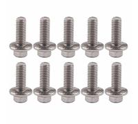 10pcs M6 Acciaio inossidabile SS304 Kit viti, Viti a flangia esagonali Bulloni a testa cilindrica Bulloni di fissaggio(M6*30)