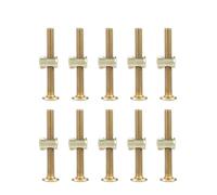 10PCS M6 Bullone in acciaio al carbonio 50mm Bulloni per mobili Viti con dadi a barilotto 6 mm Raccordi a camma di fissaggio con tassello e dado pre-inserito