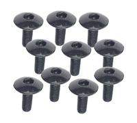 10pcs m6x16 mm Big Bulloni a vite esagonali interni rotonda piatta per moto ficcanastro ATV Coperchio di plastica a cicogne compatibile con vari modelli(Black)