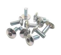 10pcs m6x16 mm Big Bulloni a vite esagonali interni rotonda piatta per moto ficcanastro ATV Coperchio di plastica a cicogne compatibile con vari modelli(Silver)