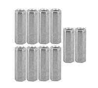 10Pcs M8 Dado a stelo lungo Dado esagonale in acciaio al carbonio Dadi a vite Distanziatore Dado a manicotto esagonale Controdado Fissaggi filettati(M8*40)