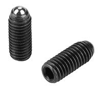 10pcs M8 Hex Socket Ball Spring Stantuffi Set filettatura a vite Sfera a stantuffo in acciaio al carbonio Sfera a stantuffo(M8*20)