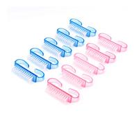 10Pcs Manico In Plastica Spazzole Unghie Pulizia Unghie Strumenti Manicure Accessori Spazzole Per Unghie Per Acrilico Applicazione Set