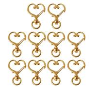 10Pcs Metallo Girevole Moschettone Chiusura A Moschettone A Forma Di Cuore Portachiavi Risultati Dei Monili Lavorazione