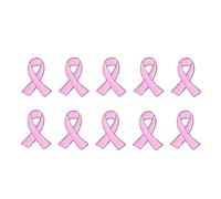 10pcs Micro Badge Reverse Nastro Rosa - Mini Spilla Prevenzione Cancro al Seno per Colo/Borsa, Accessorio Consapevolezza Compatta Salute delle Donne Che Caritativo Evento, Taglia unica, Metallo