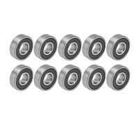 10PCS Mini Cuscinetti a Sfere Tenuta in Gomma, Alta Precisione, Grave Passante Radiale Assiale - Elevata Efficienza e Durata, Standard per Applicazioni Meccaniche e Modellismo (guarnizione in gomma