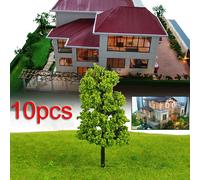 10pcs Mini Display Modello Alberi per Casa Park Treno Scenario Architettura