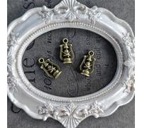 10pcs Mini Metallo Kerosene Lanterna Ciondolo Fai Portachiavi Appeso Accessori
