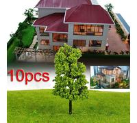 10pcs Mini Props Realistici Modello Alberi Park Giardino Layout Treno Plastica