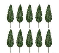 10pcs Model Pine Trees Green For Scale Railway Layout 15cm SL-16059 | 10-piece set, 15cm height, realistic green pine shape, ideal for train layouts, diorama building