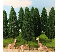 10pcs Modello Alberi 15cm O G Verde Ferrovia Architettura Scenario Orizzontale