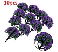 10pcs Modello Alberi Treno Display Foresta Paesaggi Eliche Scenario Durevole