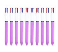 10pcs Multicolor Pen 4 Color-in-1 Ballpoint A Retrattile Punto Azzerabile Per Journaling Del Calendario Planner Notare La Cancelleria Estetica Da 1 0 Mm