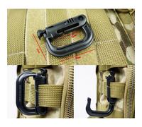 10pcs multiuso D-ring Grimloc bloccaggio Molle fibbia della cintura tattica con