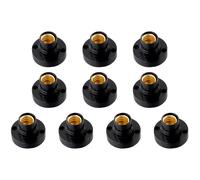 10pcs Nero o Bianco Luce Ombra Collare Anello Adattatore E14 Lampada Lampadina [EEK: No]